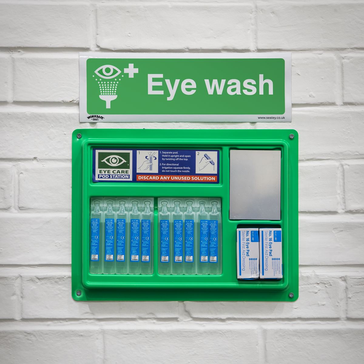 Sealey SS58V1 Safe Conditions Safety Sign - Eye Wash - Self-Adhesive Vinyl Sealey