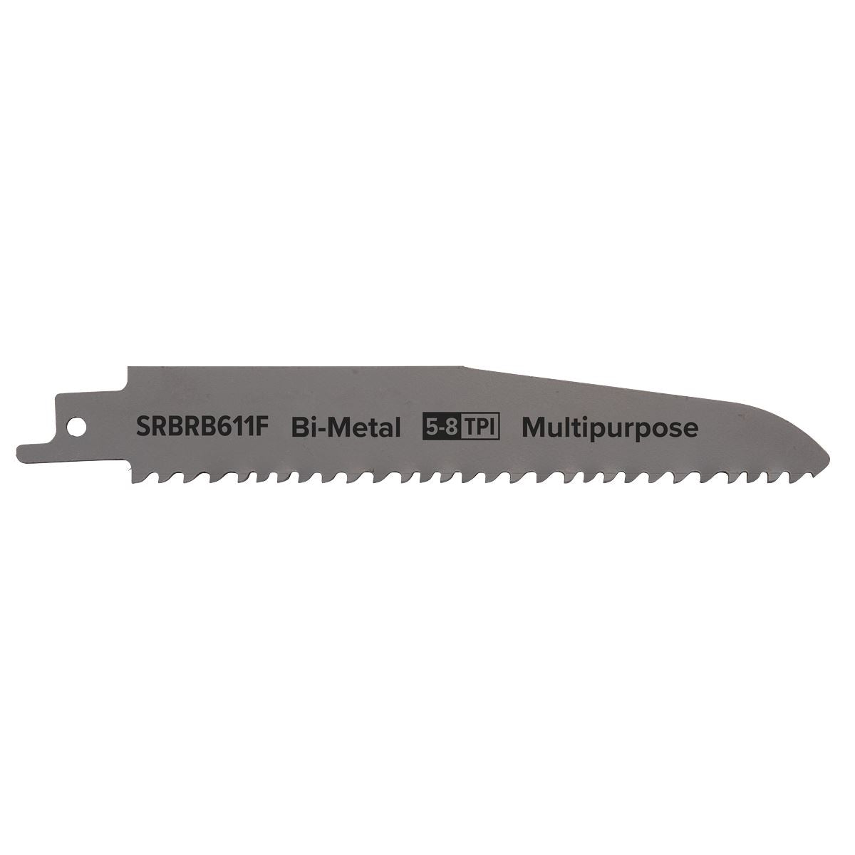 Sealey SRBRB611F Reciprocating Saw Blade Multipurpose 150mm 5-8tpi - Pack of 5 Sealey