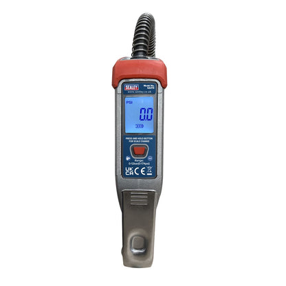 Sealey SA375 Digital Tyre Inflator 2.7m Hose with Clip-On Connector Sealey