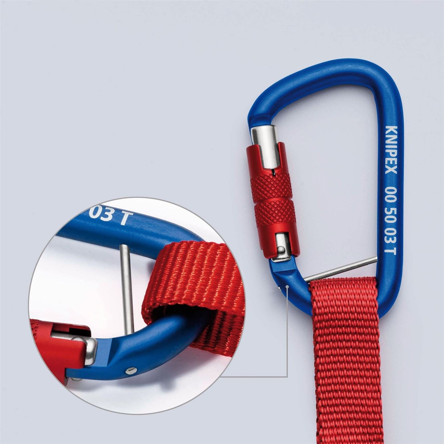 Knipex 13163 00 50 12 T BK Lanyard with fixated carabiner Draper