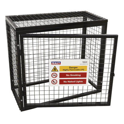 Sealey GCSC247 Safety Cage - 2 x 47kg Gas Cylinders Sealey