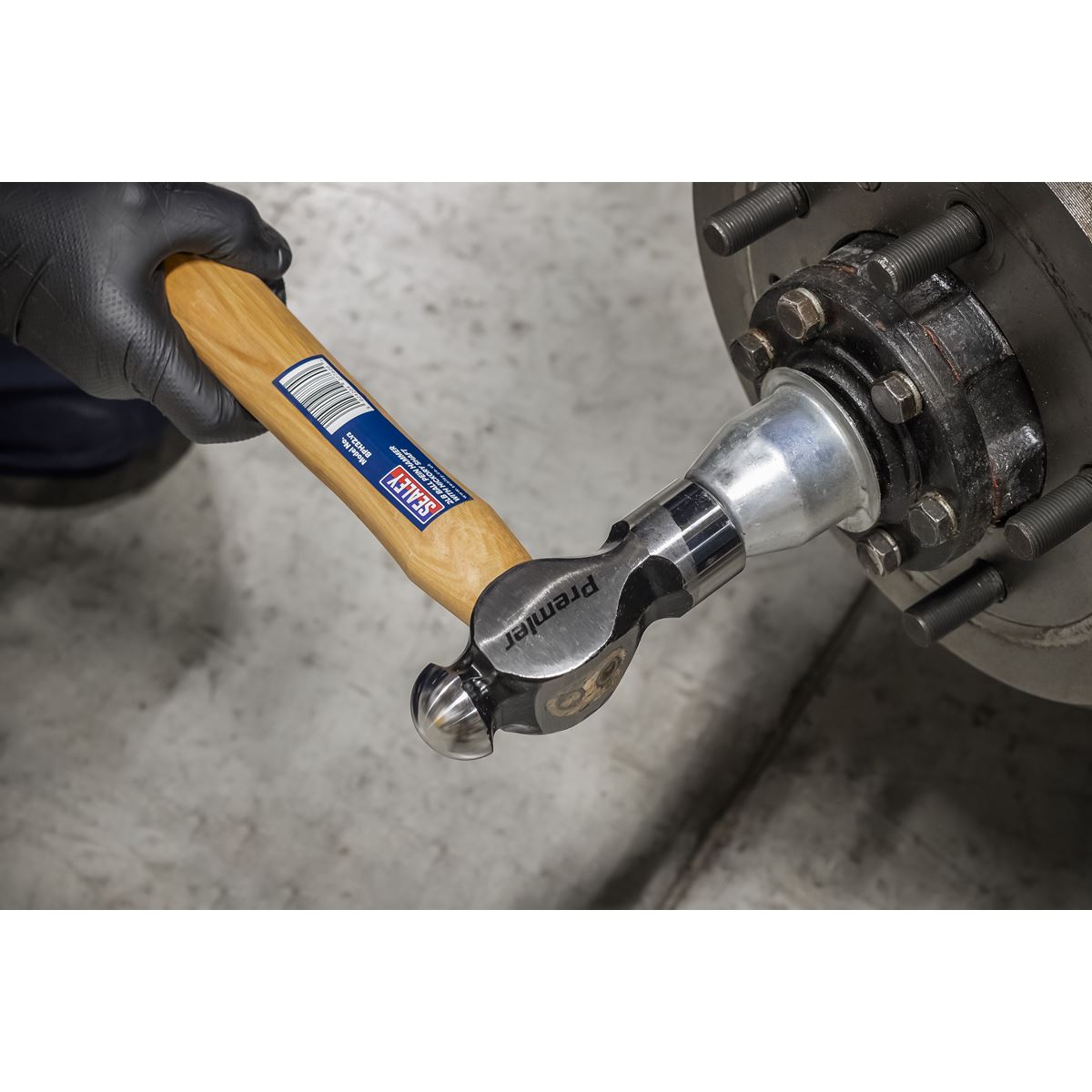 Sealey BPH32 Ball Pein Hammer 2lb Hickory Shaft Sealey