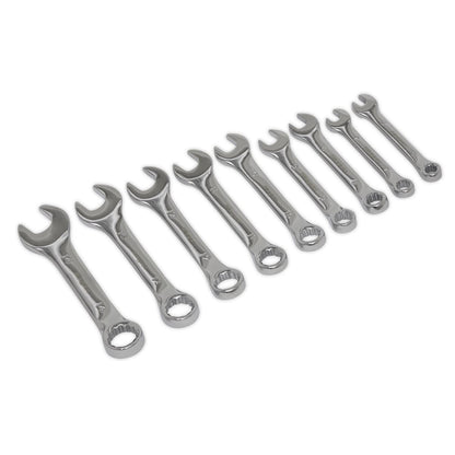 Siegen S01157 Stubby Combination Spanner Set 9pc - Metric Siegen