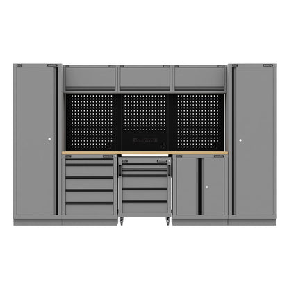Sealey APMSBESTACK01W Superline PRO® Black Edition Storage System with Rubber Wood Worktop 3.24m Sealey