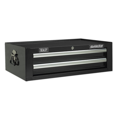 Sealey SPTCOMBO2 Tool Chest Combination 14 Drawer with Ball-Bearing Slides - Black & 1179pc Tool Kit Sealey