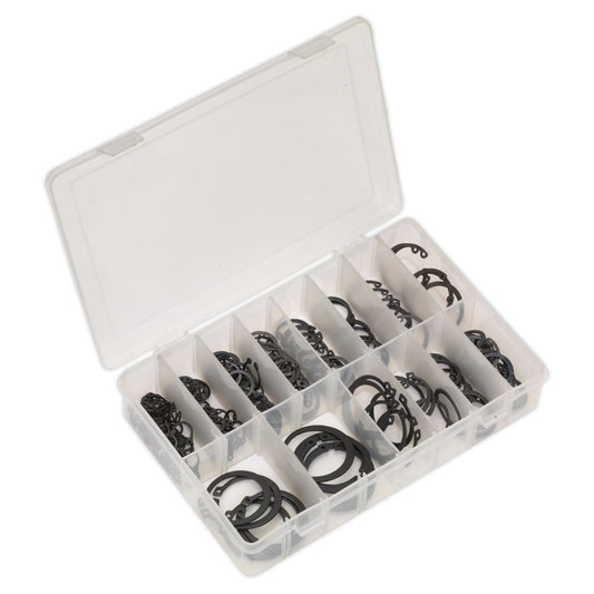 Sealey AB017CC Circlip Assortment 200pc Internal & External Metric Sealey