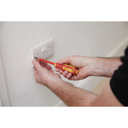 Draper 64414 XP1000® VDE Plain Slot Screwdriver 4.0 x 100mm Draper