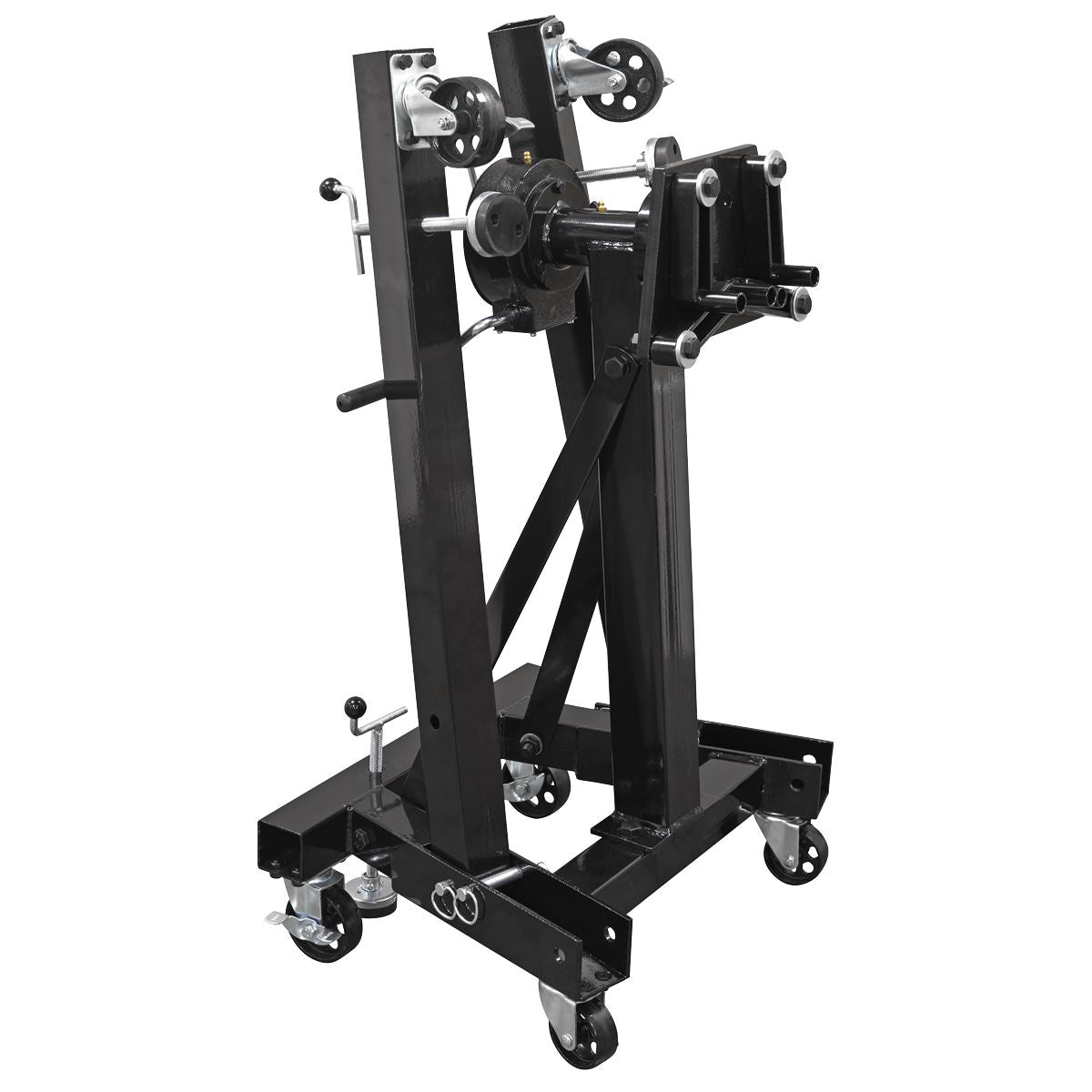 Sealey ES680D Folding 360º Rotating Engine Stand with Geared Handle Drive 680kg Capacity Sealey