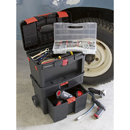 Sealey AP850 Mobile Toolbox with Tote Tray & Removable Assortment Box Sealey