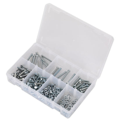 Sealey AB049SNW Setscrew Nut & Washer Assortment 444pc High Tensile M5 Metric Sealey