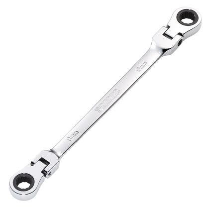 Draper 27744 HI-TORQ® Metric Flexible Head Double Ring Ratchet Spanner 8 x 9mm Draper