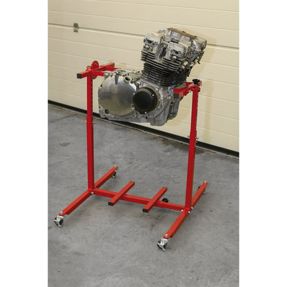 Sealey MES02 Engine Rebuild Stand Multi-Cylinder 75kg Capacity Sealey