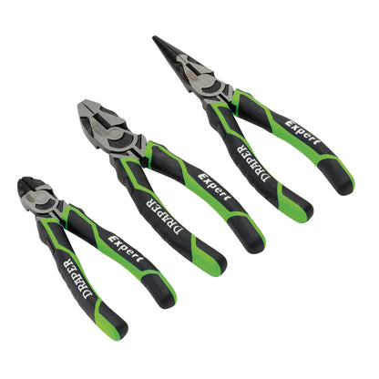 Draper 28035 Expert High Leverage Plier Set Green 3 Piece Draper