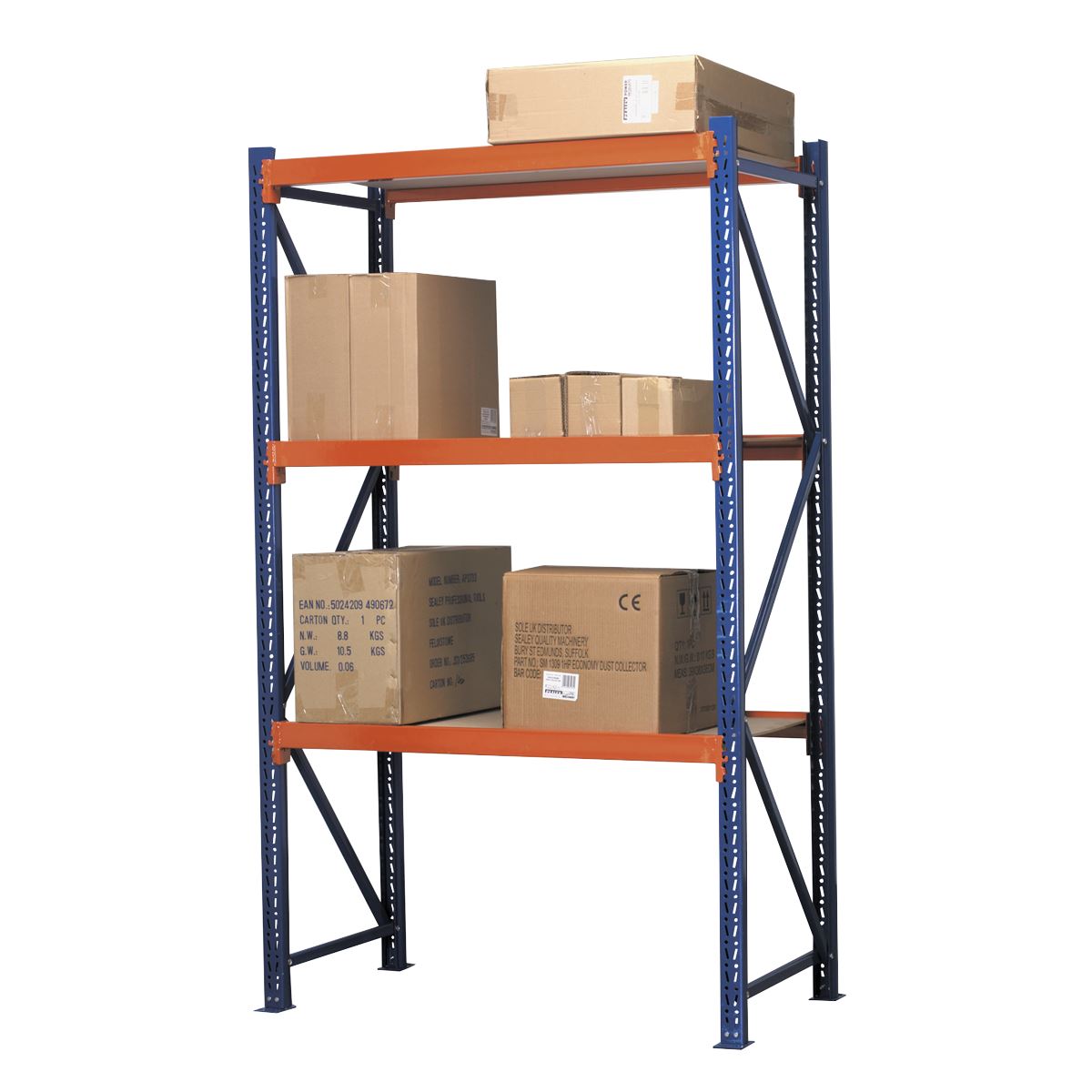 Sealey APR2701 Heavy-Duty Shelving Unit with 3 Beam Sets 900kg Capacity Per Level Sealey