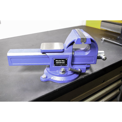 Sealey QAVE125 Vice 125mm Quick Action Swivel Base SG Iron Sealey