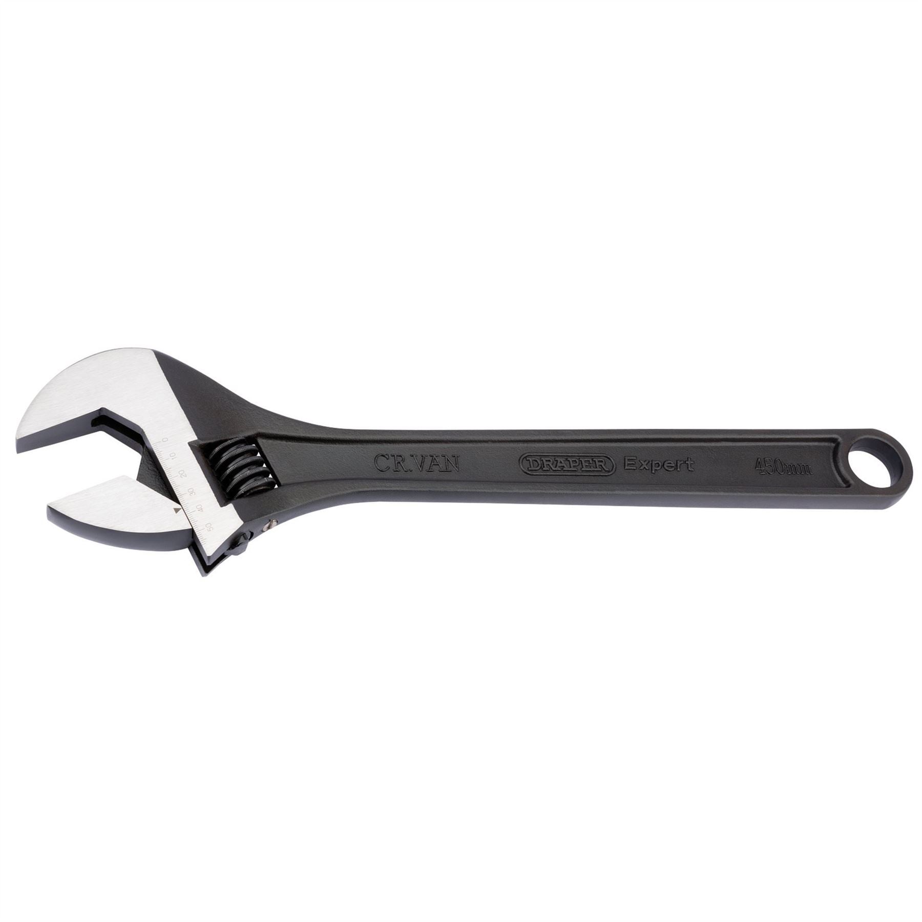 Draper 52684 Expert Crescent-Type Adjustable Wrench with Phosphate Finish 450mm 57mm Draper