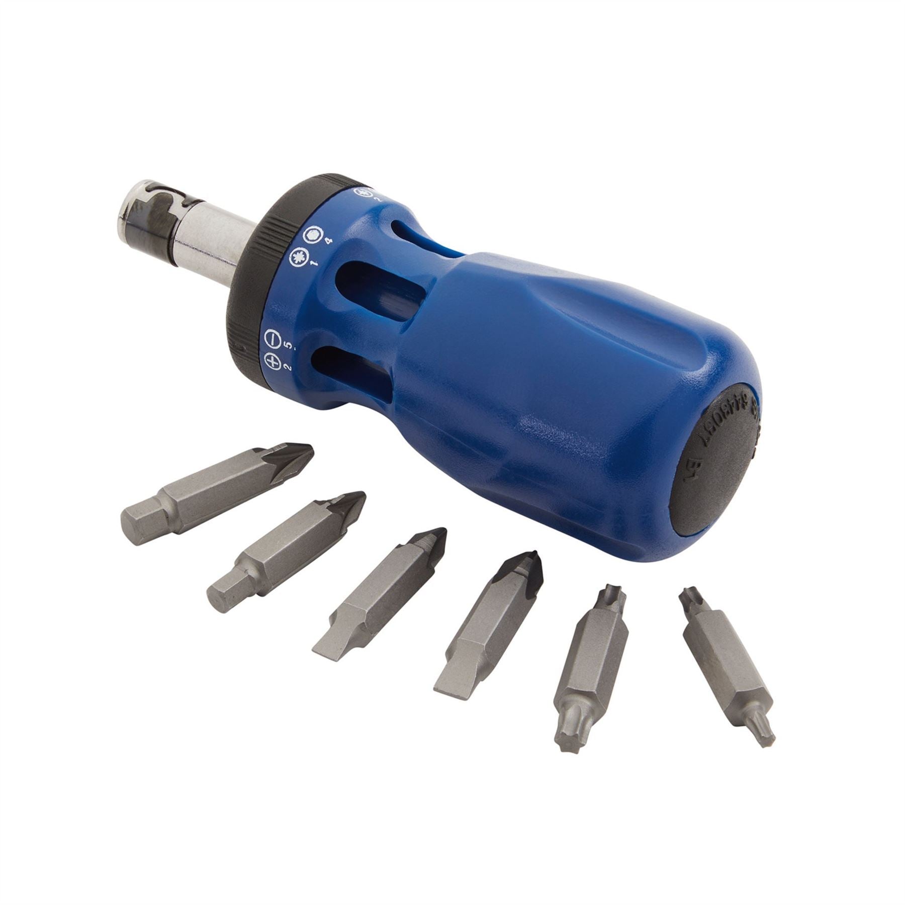 Draper 75065 Stubby Ratchet Screwdriver and Bit Sets Countertop Display 24 Piece Draper