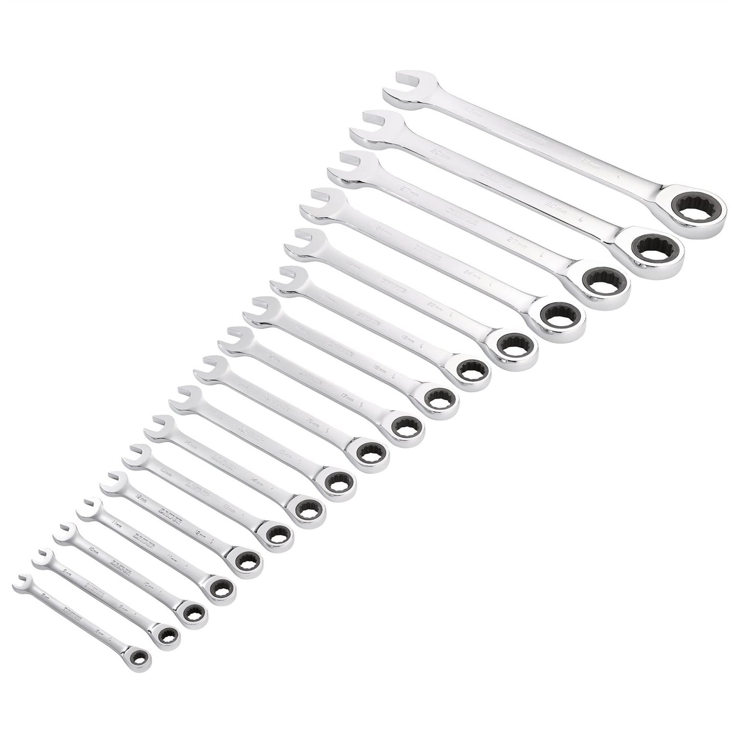 Draper 27691 HI-TORQ® Metric Ratchet Combination Spanner Set 17 Piece Draper