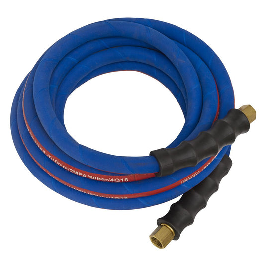 Sealey AH5R/38 Air Hose 5m x Ø10mm with 1/4"BSP Unions Extra-Heavy-Duty Sealey