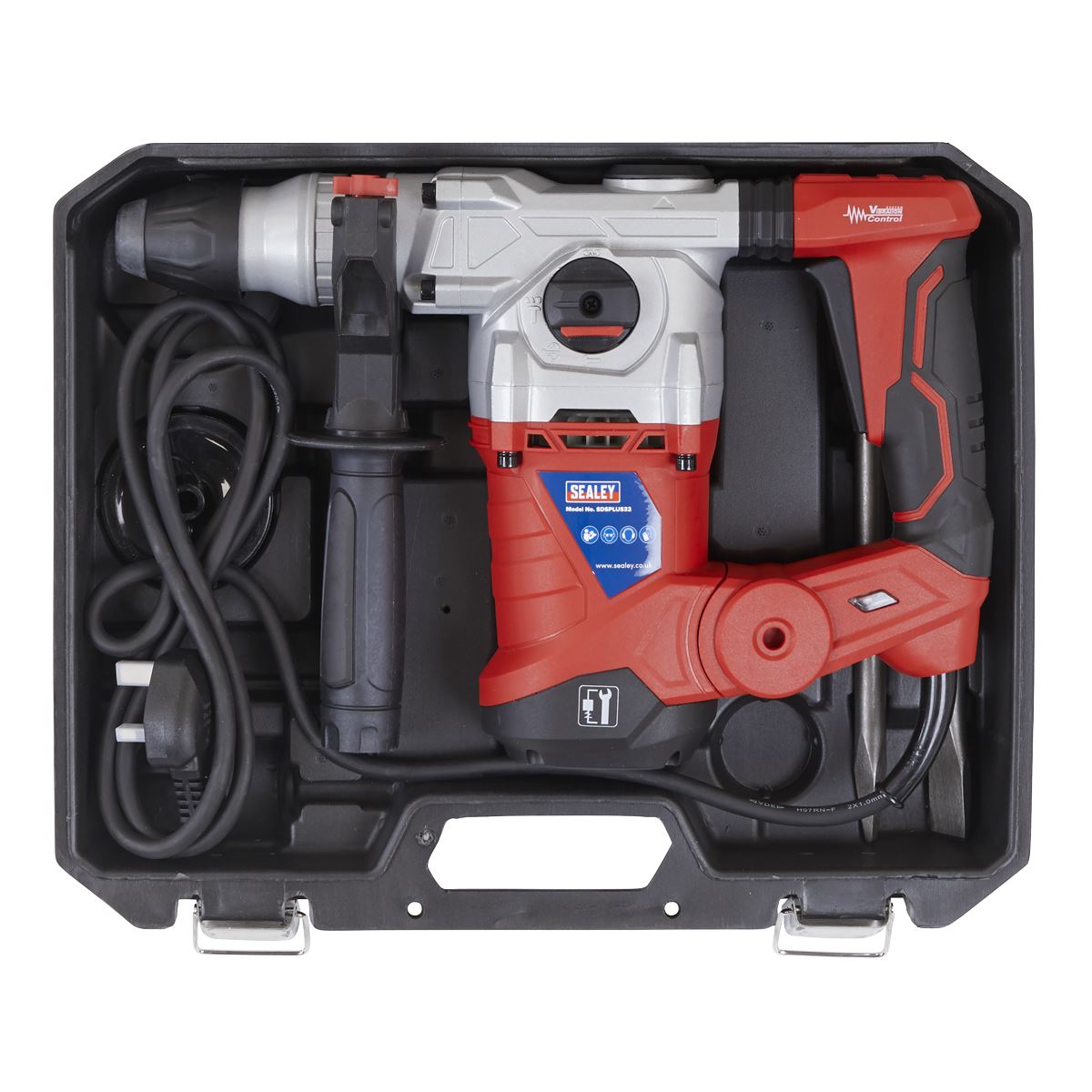 Sealey SDSPLUS32 Rotary Hammer Drill SDS Plus Ø32mm 1500W/230V Sealey