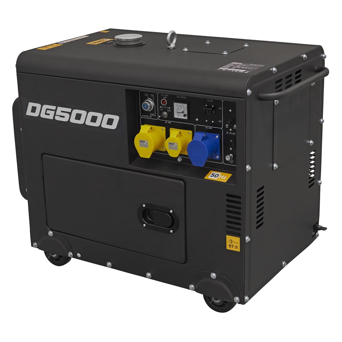 Sealey DG5000 Diesel Generator - 4-Stroke Engine 5000W 110/230V Sealey