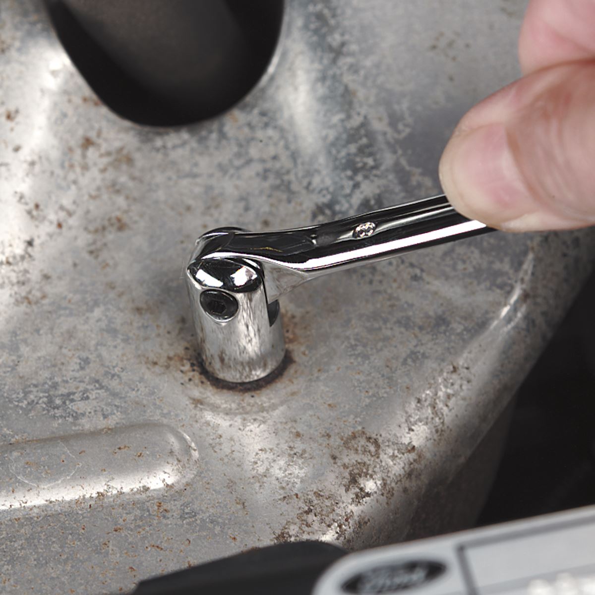 Sealey AK635 Double Flexi-Head Socket Spanner Set 6pc Fully Polished Metric Sealey