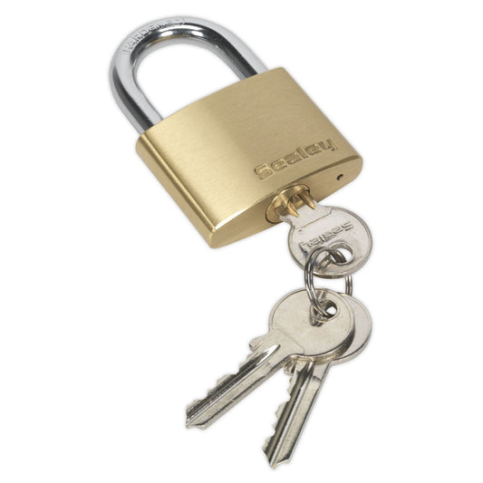 Sealey PL102 Brass Body Padlock 50mm Sealey