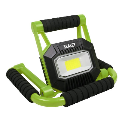 Sealey LEDFL10W Rechargeable Portable Fold Flat Floodlight 10W COB LED Lithium-ion Sealey