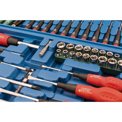 Draper 40850 Screwdriver Socket and Bit Set Blue 70 Piece Draper