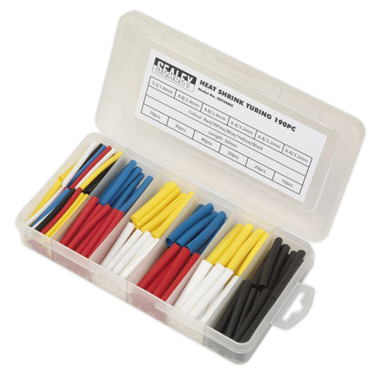 Sealey HST50MC Heat Shrink Tubing Assortment 190pc 50mm Mixed Colours Sealey