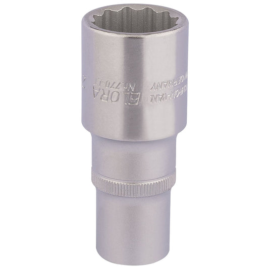 Elora 11937 Deep Bi-Hexagon Socket 1/2" Sq. Dr. 24mm Elora