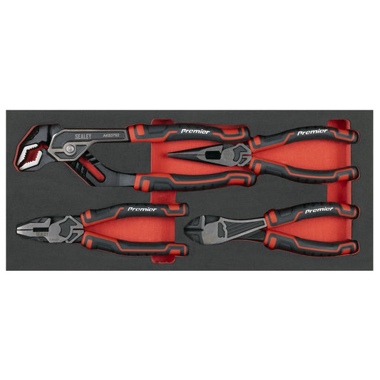 Sealey TBT56 Pliers Set with Tool Tray 4pc Sealey
