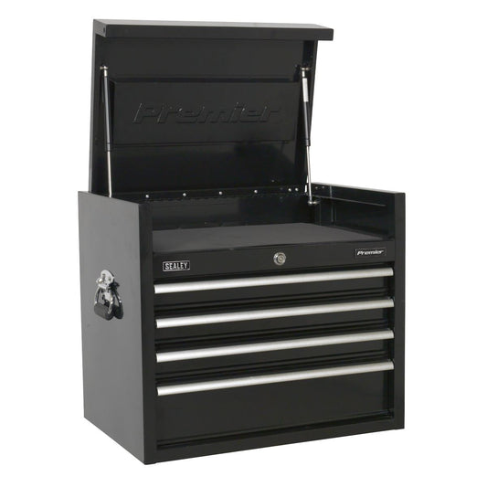 Sealey PTB66004 Topchest 4 Drawer 660mm Heavy-Duty Black Sealey