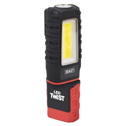 Sealey LED601 LED Twist Rechargeable Inspection Light 5W COB & 1W SMD Sealey
