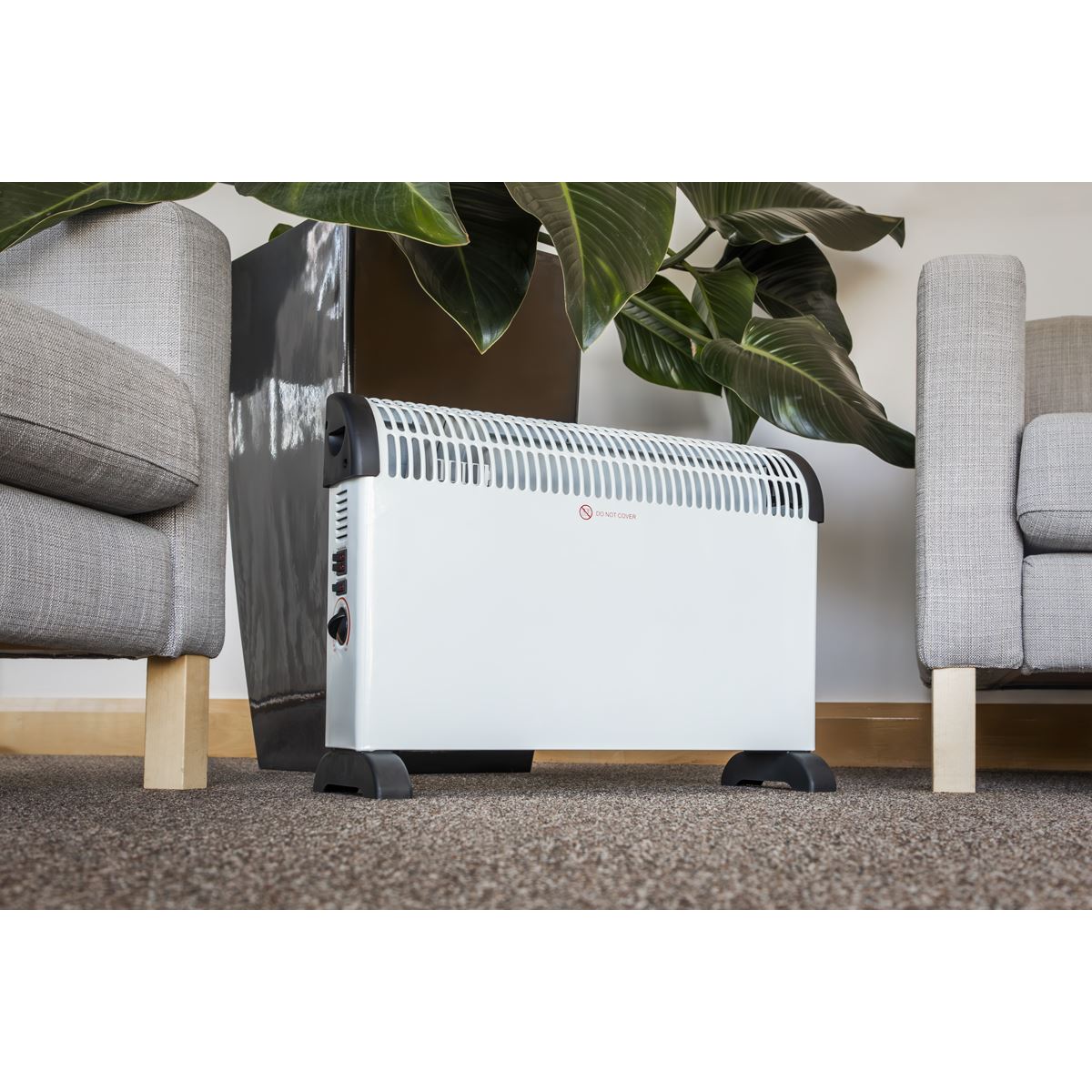 Sealey CD2005T Convector Heater 2000W 3 Heat Settings Thermostat Turbo Fan Sealey