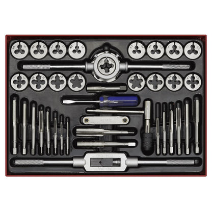 Sealey AK3040 Tap & Die Set 40pc Split Dies Metric Sealey
