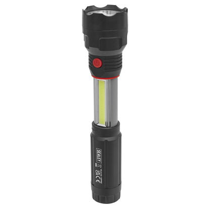 Sealey LED069 Torch/Inspection Light 3W COB & 3W LED 4 x AAA Cell Sealey