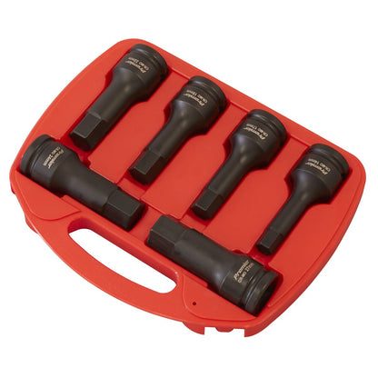 Sealey AK5586 Impact Hex Socket Bit Set 6pc 3/4"Sq Drive Sealey