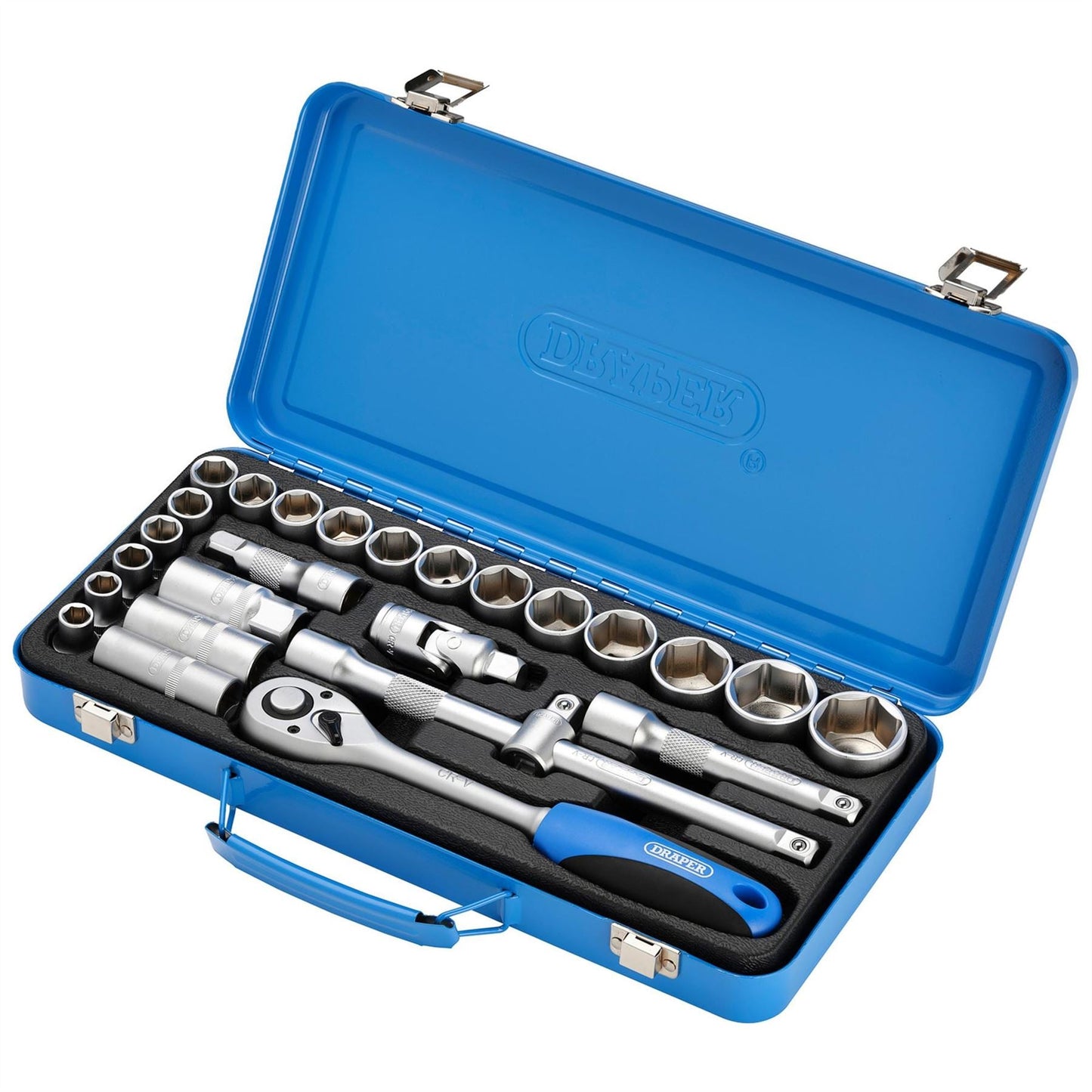 Draper 16368 Metric Socket Set 1/2" Sq. Dr. 26 Piece Draper