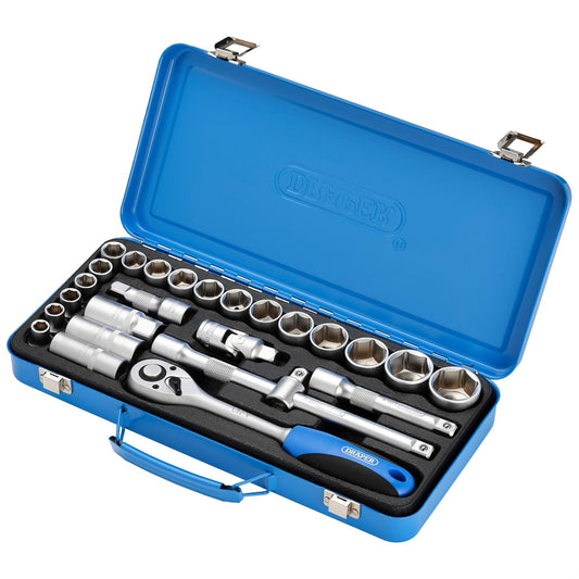 Draper 16368 Metric Socket Set 1/2" Sq. Dr. 26 Piece Draper