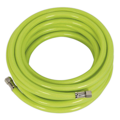 Sealey AHFC10 Air Hose High-Visibility 10m x Ø8mm with 1/4"BSP Unions Sealey