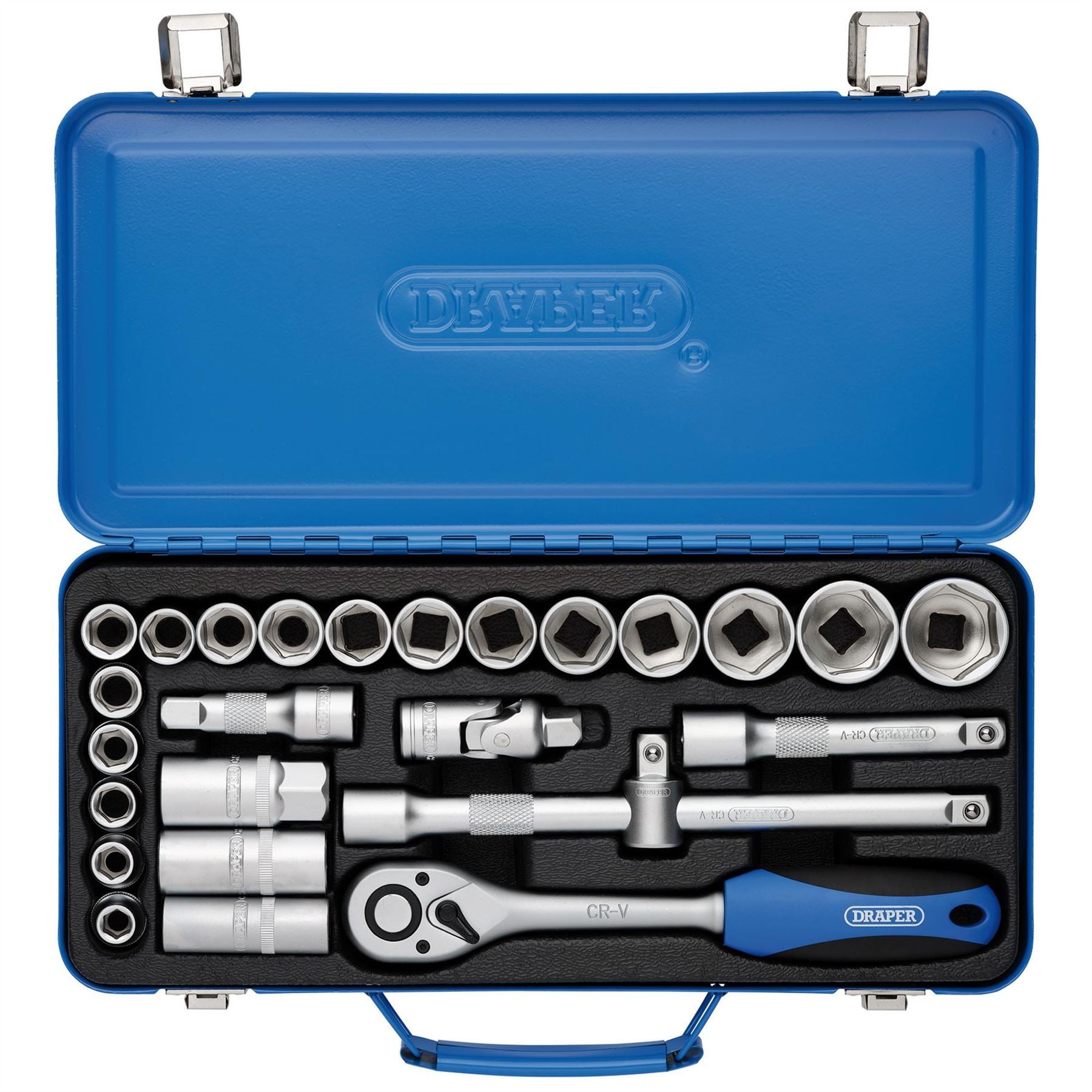 Draper 16368 Metric Socket Set 1/2" Sq. Dr. 26 Piece Draper