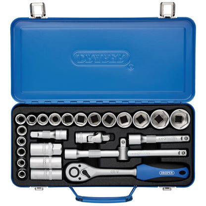 Draper 16368 Metric Socket Set 1/2" Sq. Dr. 26 Piece Draper