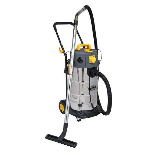 Sealey PC380M110V Vacuum Cleaner Industrial Dust-Free Wet/Dry 38L 1100W/110V Stainless Steel Drum M Class Filtration Sealey