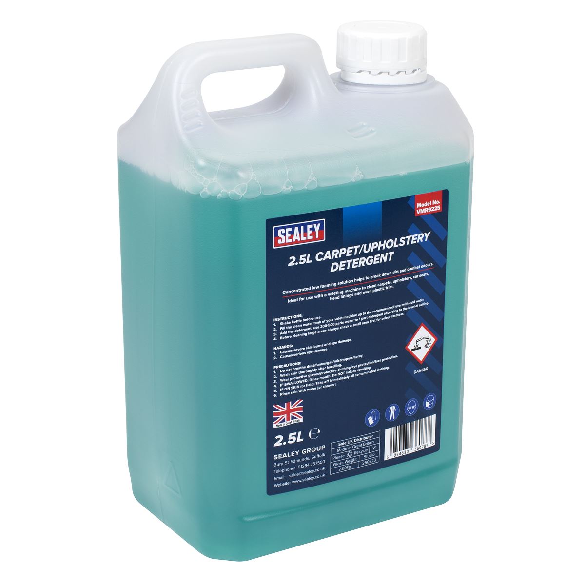 Sealey VMR9225 Carpet/Upholstery Detergent 2.5L Sealey