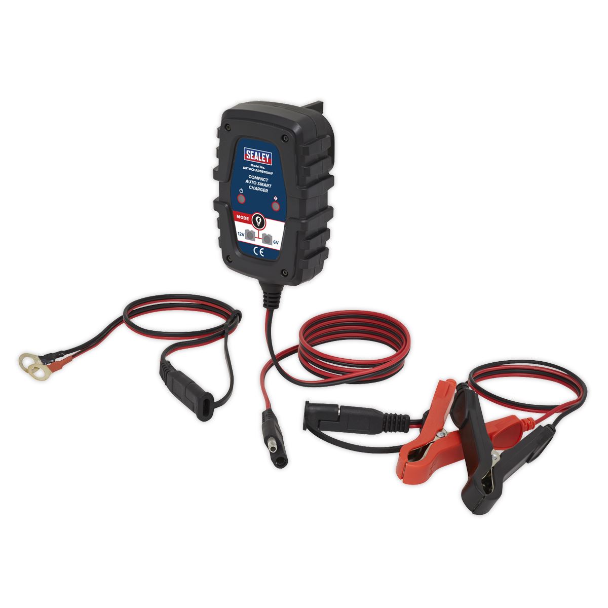 Sealey AUTOCHARGE100HF Compact Smart Trickle Charger & Maintainer 1A 6/12V Sealey