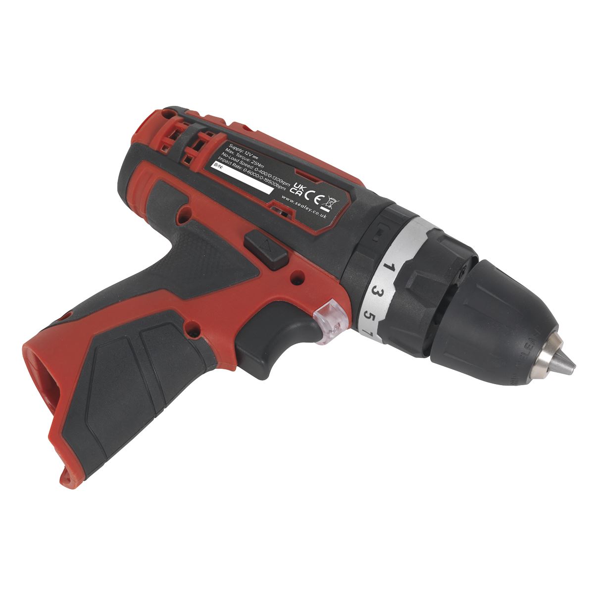 Sealey CP1201 Cordless Combi Drill Ø10mm 12V SV12 Series - Body Only Sealey