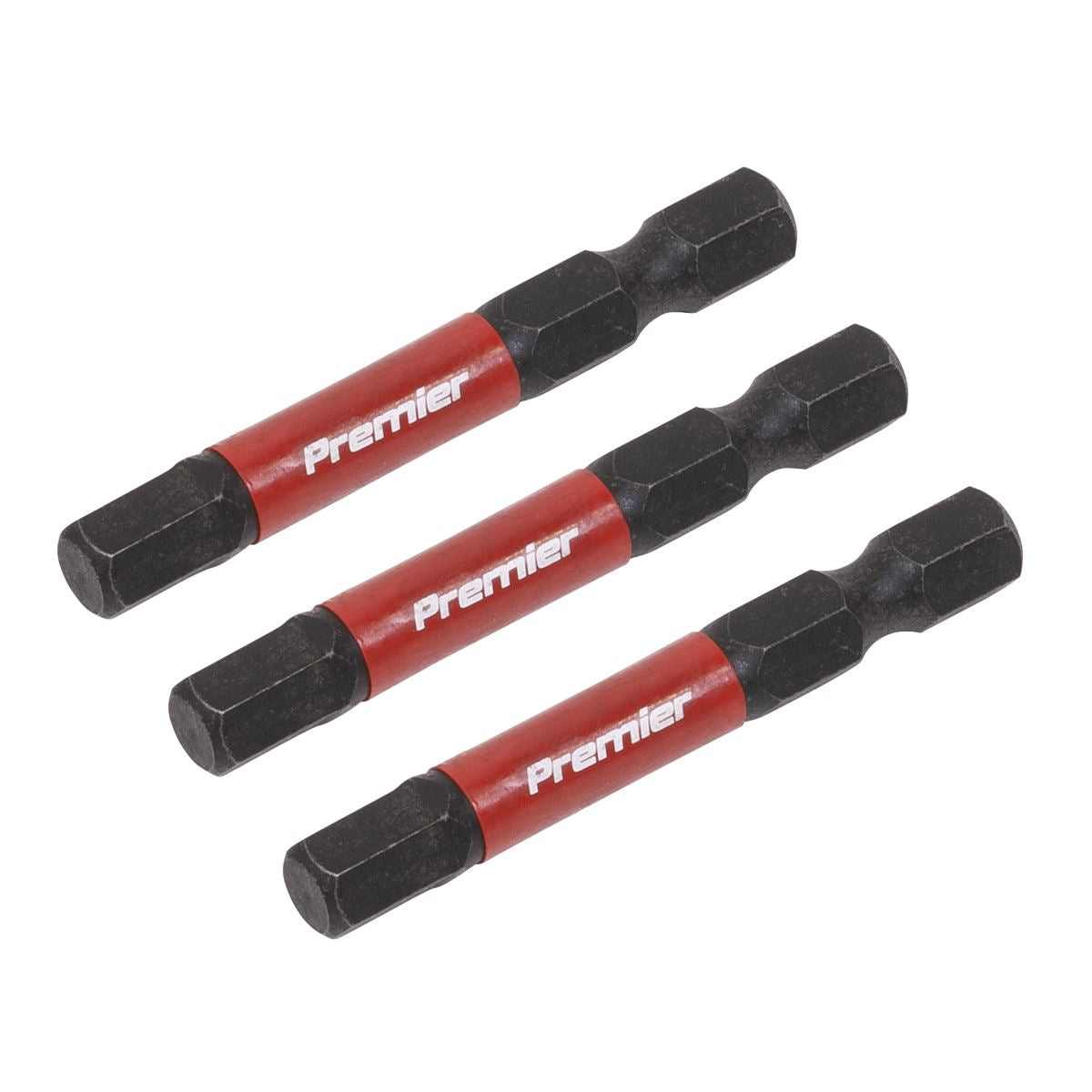 Sealey AK8239 Hex 6mm Impact Power Tool Bits 50mm - 3pc Sealey