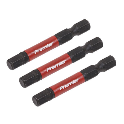 Sealey AK8239 Hex 6mm Impact Power Tool Bits 50mm - 3pc Sealey