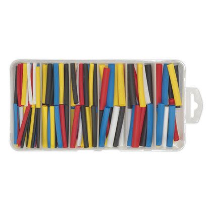 Sealey HST50MC Heat Shrink Tubing Assortment 190pc 50mm Mixed Colours Sealey